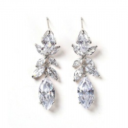 Flower cubic zircon earring