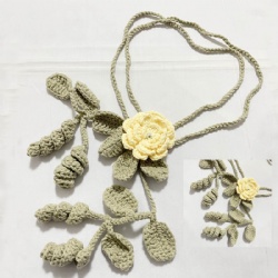 Crochet flower necklace&belt handmade