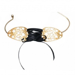 Hollowed-out star ribbon collar necklace