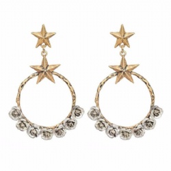 star hoop earring