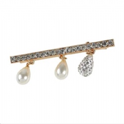 Pearl tassel glass stone hairpin