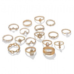 fashion anise star 17 ring sets