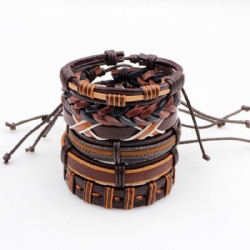 Braided string bracelet set